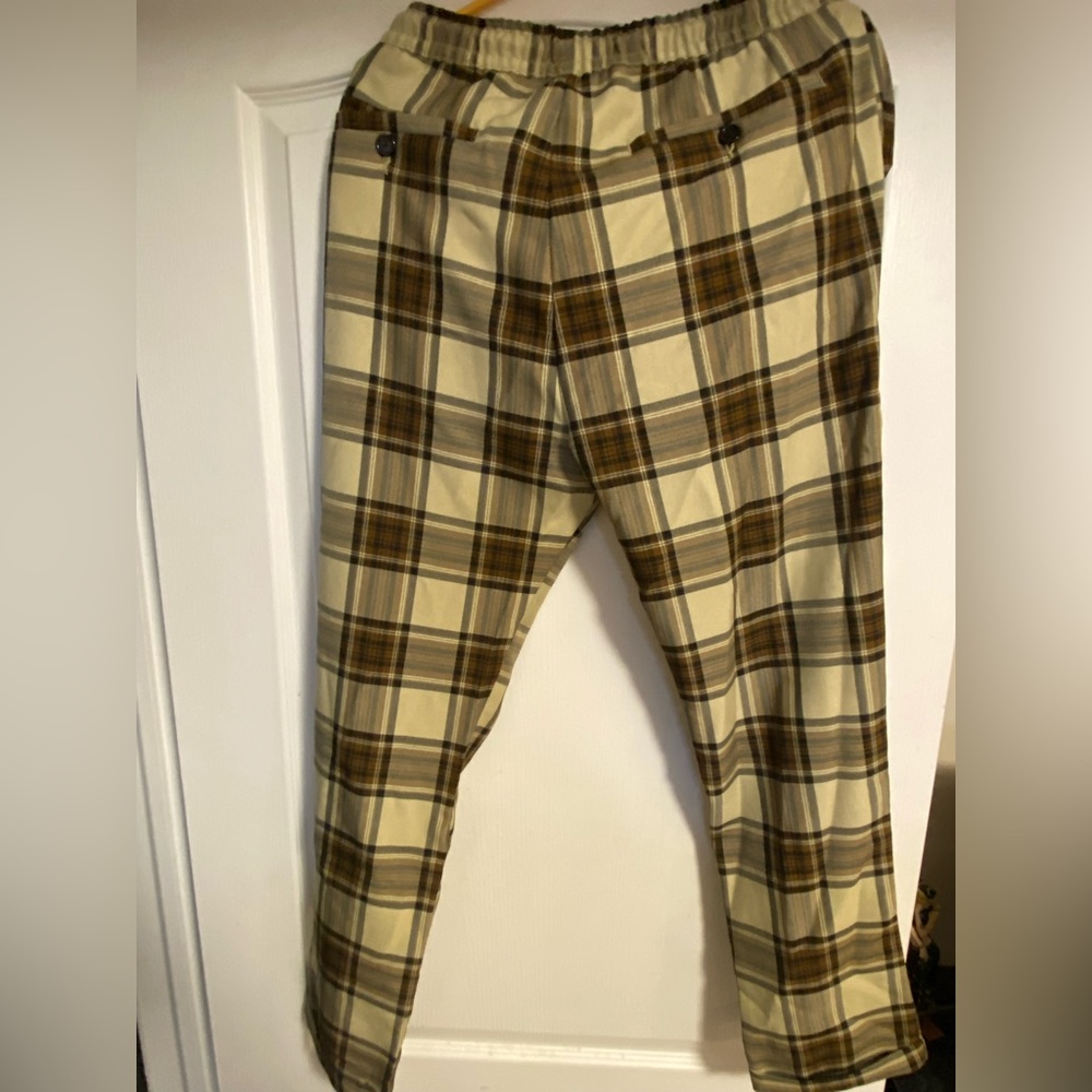 Flannel Pajama Pants Men Beige, Brown, and Black Drawstring Sleep Home